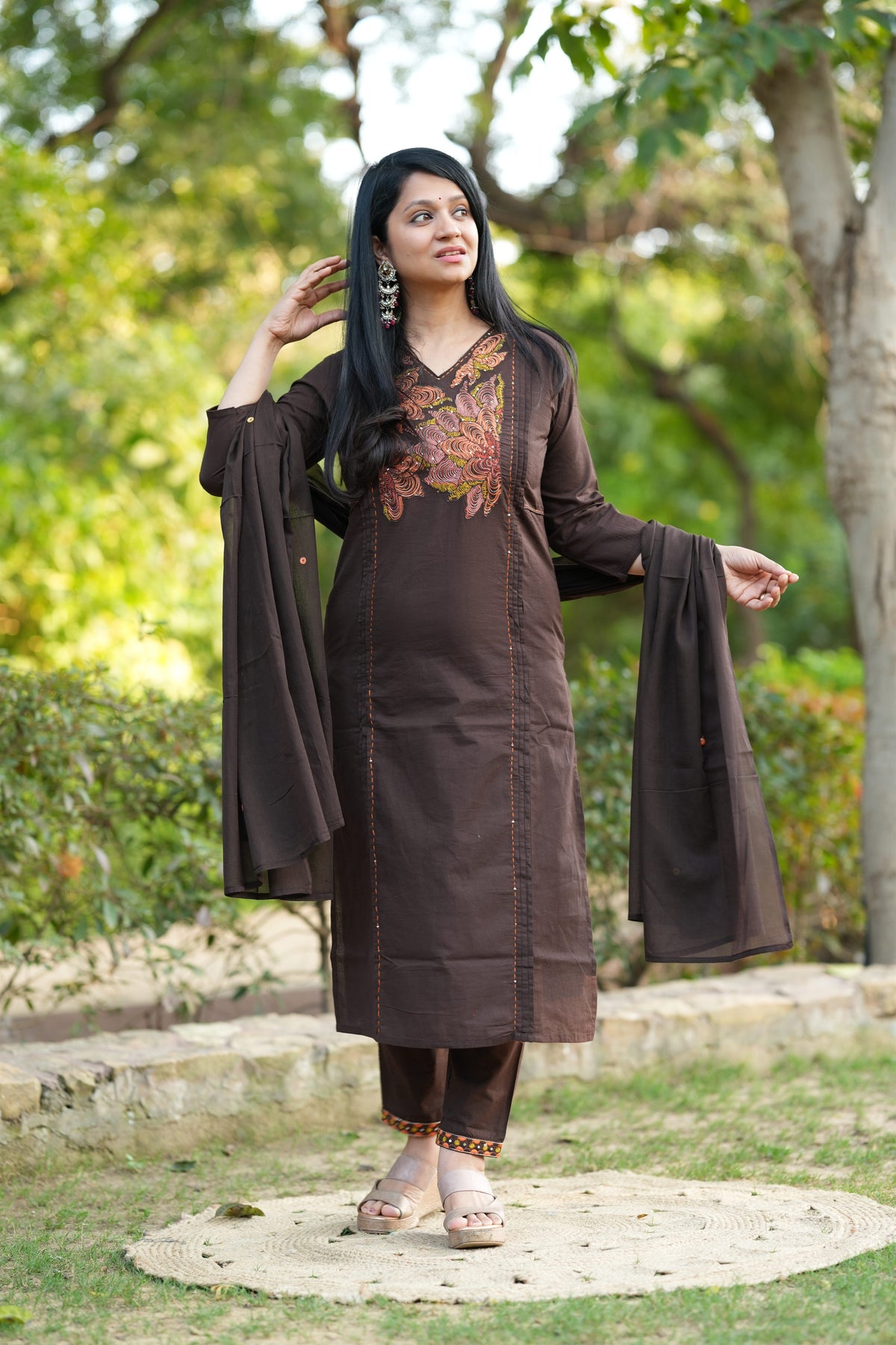 Madhavi Designer Cotton Suit Set