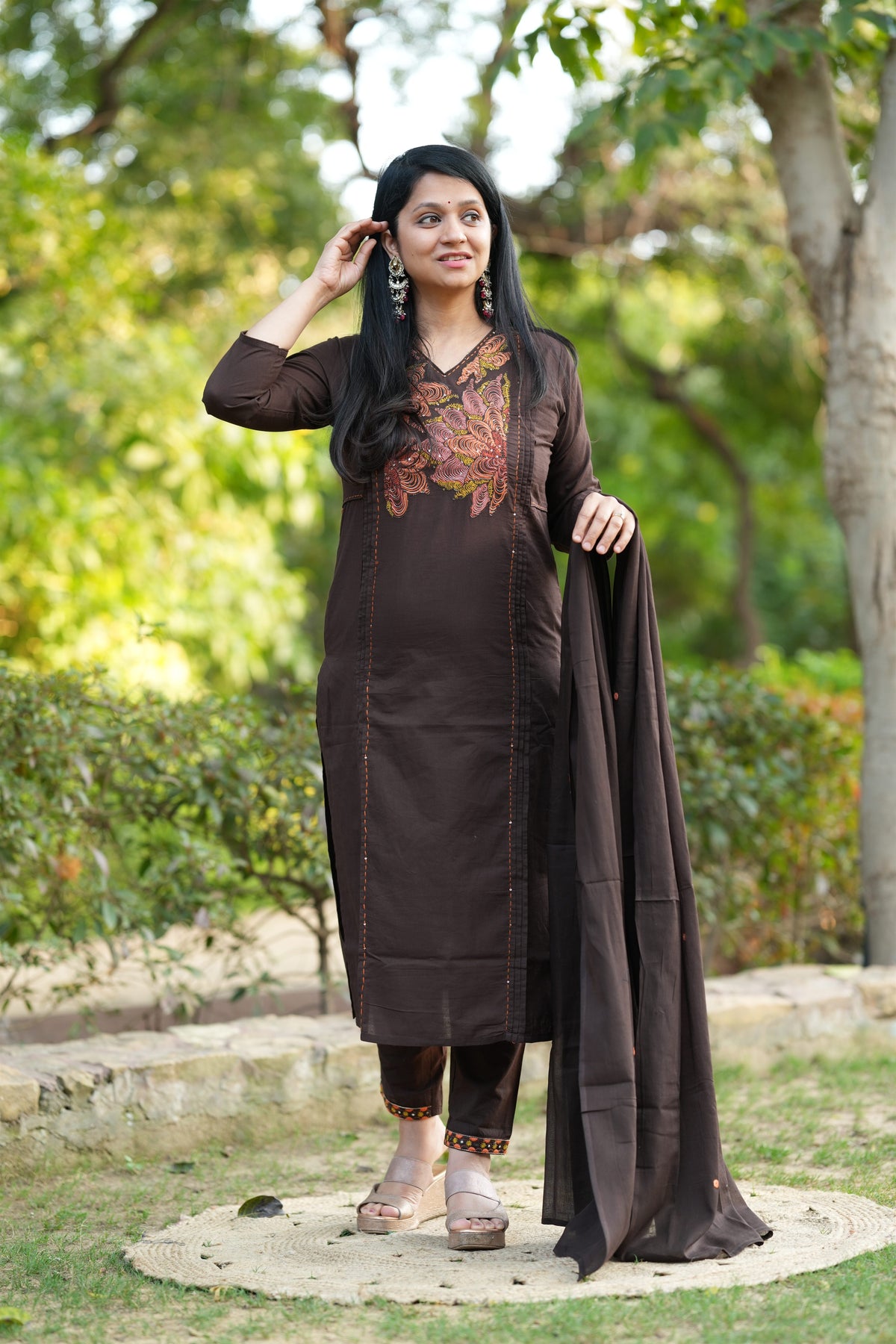 Madhavi Designer Cotton Suit Set