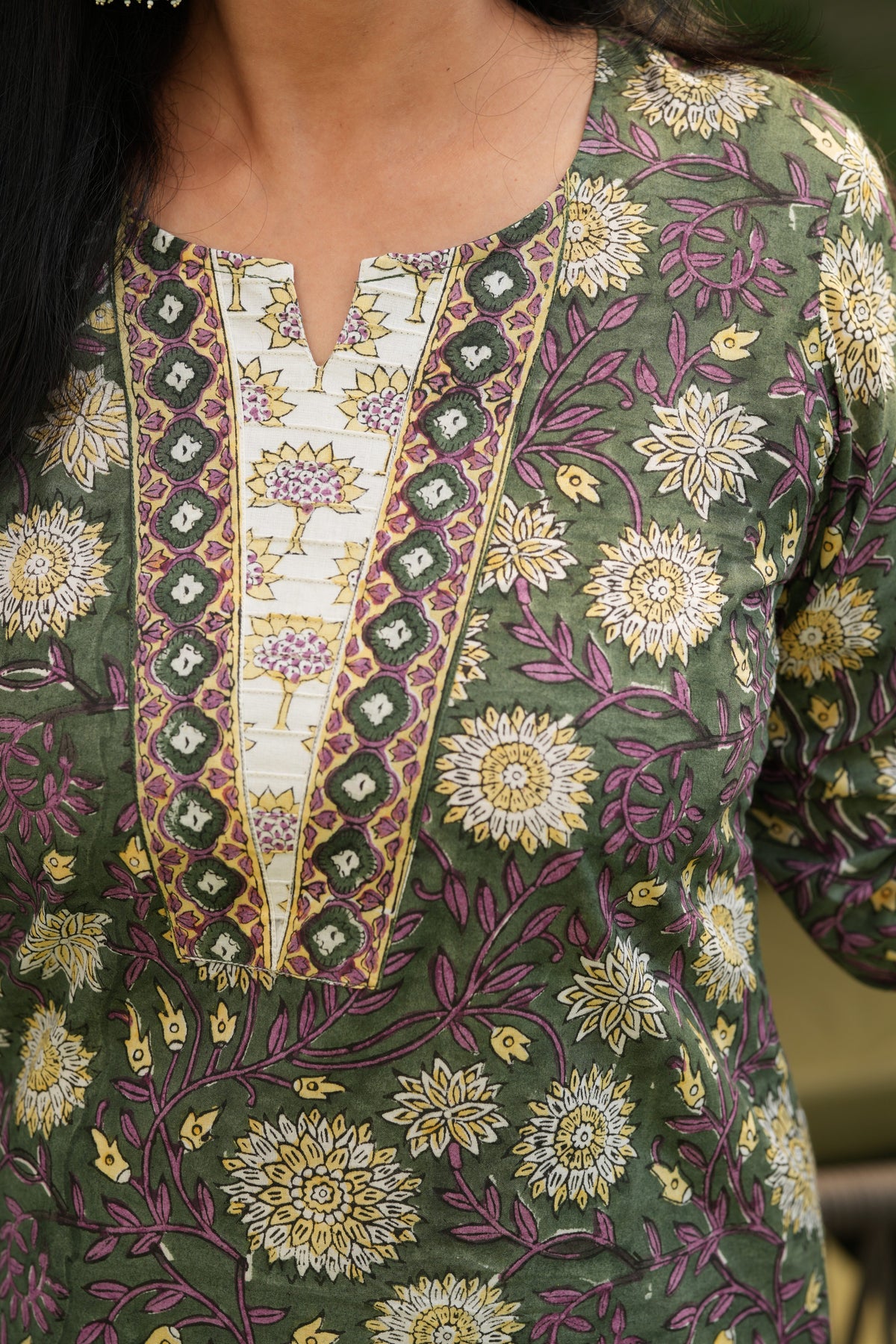 Prakriti bagaru HandBlock Cotton Suit Set