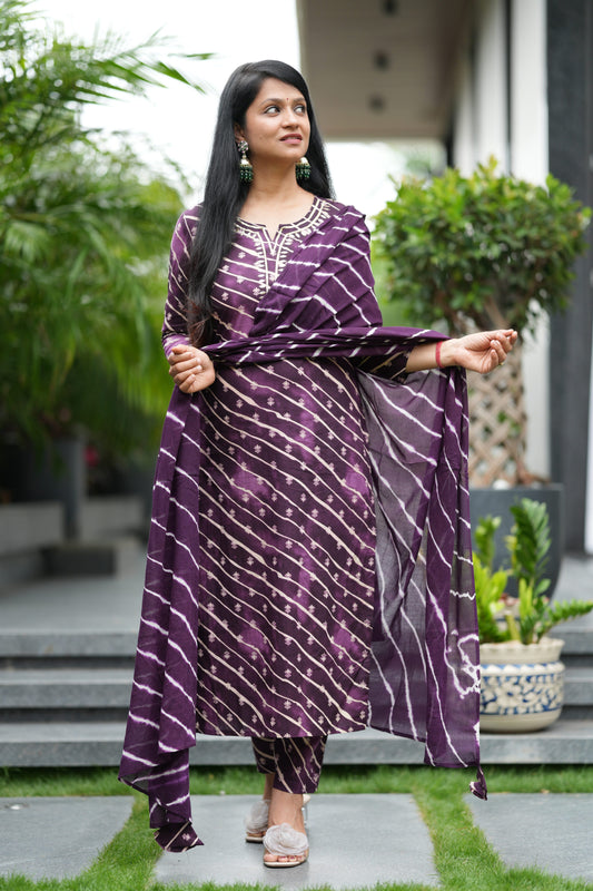 Jamuni Sawan Lehar Cotton Suit Set