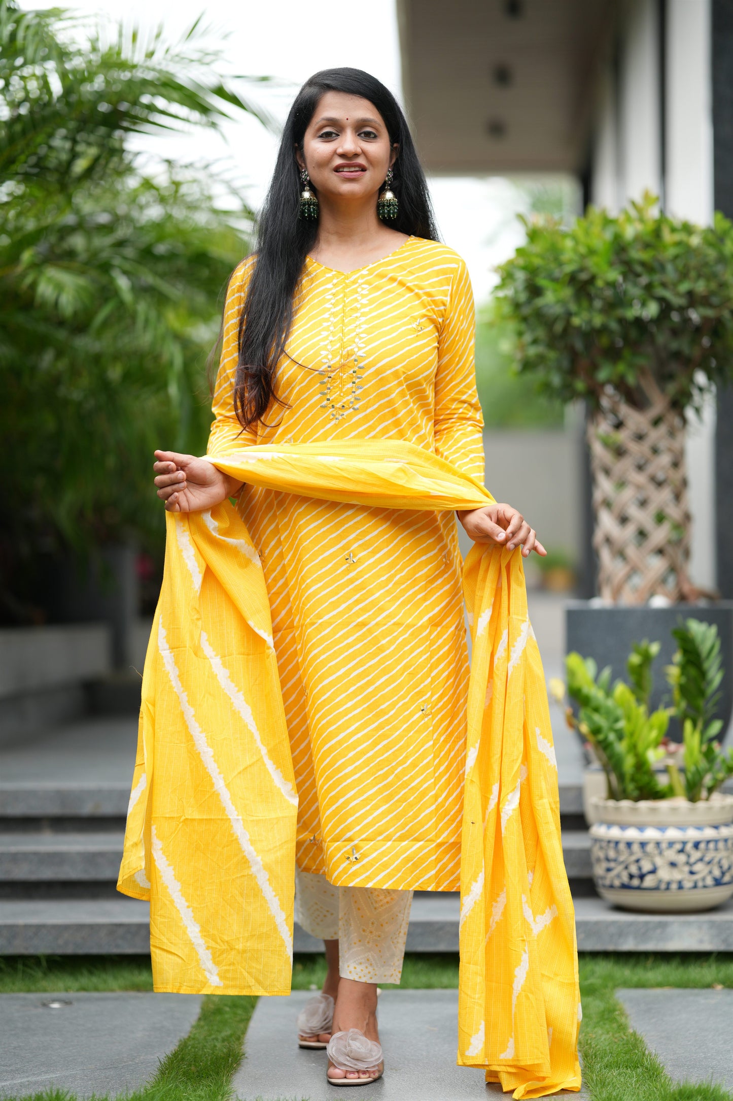 Sunshine Sawan Lehar Cotton Suit Set