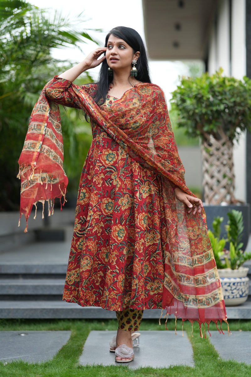 Lavanya Handblock Cotton Suit Set