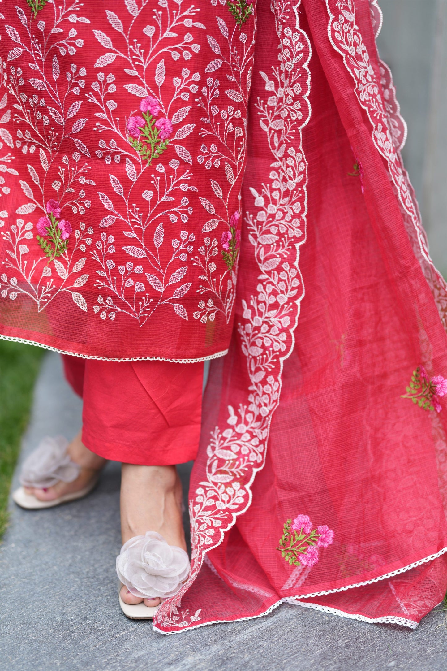 Crimson Heritage Kota Doria Suit Set