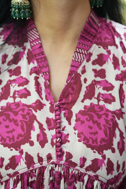 Pink Alia Cotton Suit Set