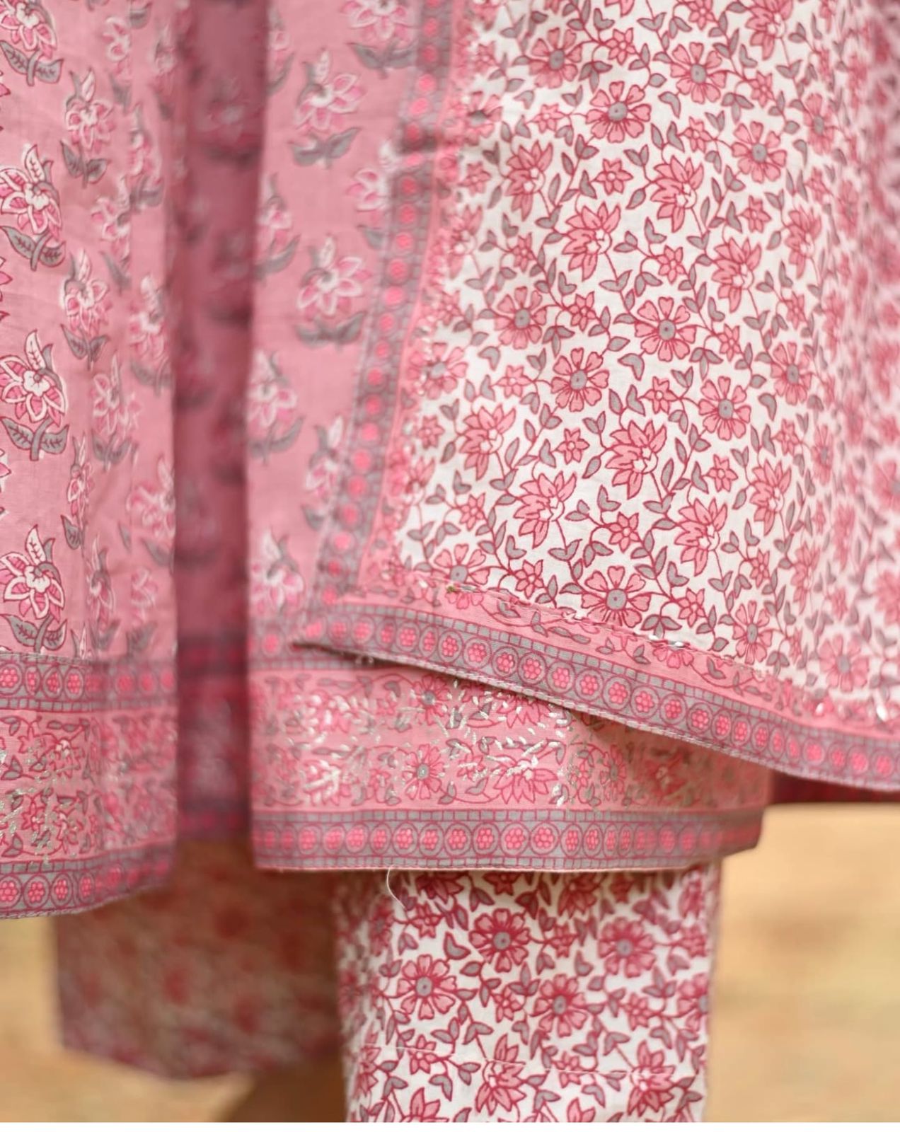 OP Cotton Anarkali Suit Set